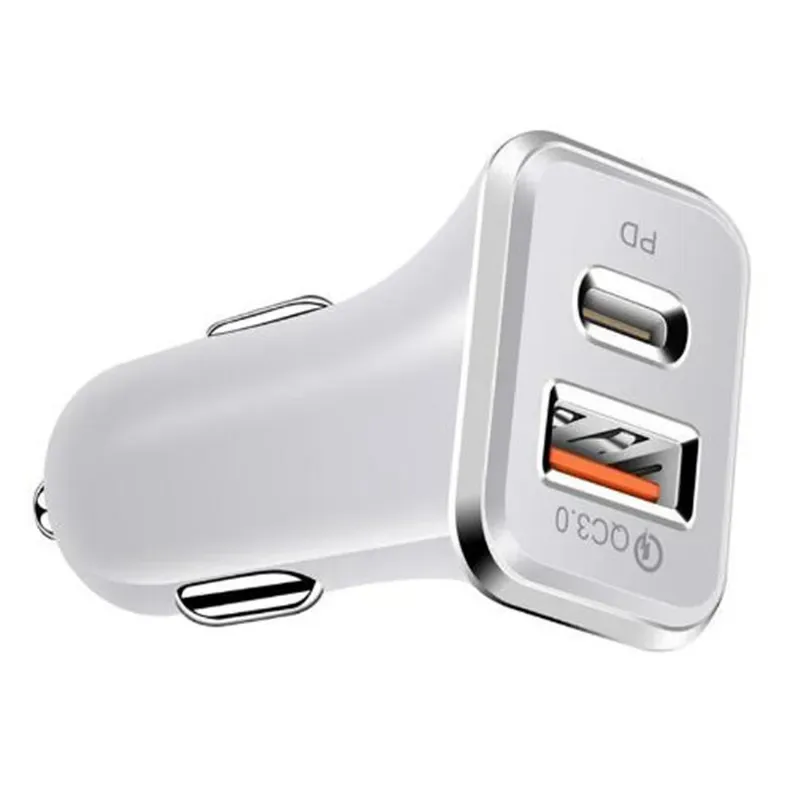 Caricabatterie per auto rapidi QC3.0 QC Ricarica USB PD 20W Caricatore per auto con connettore USB tipo C veloce veloce Per tutti gli smartphone