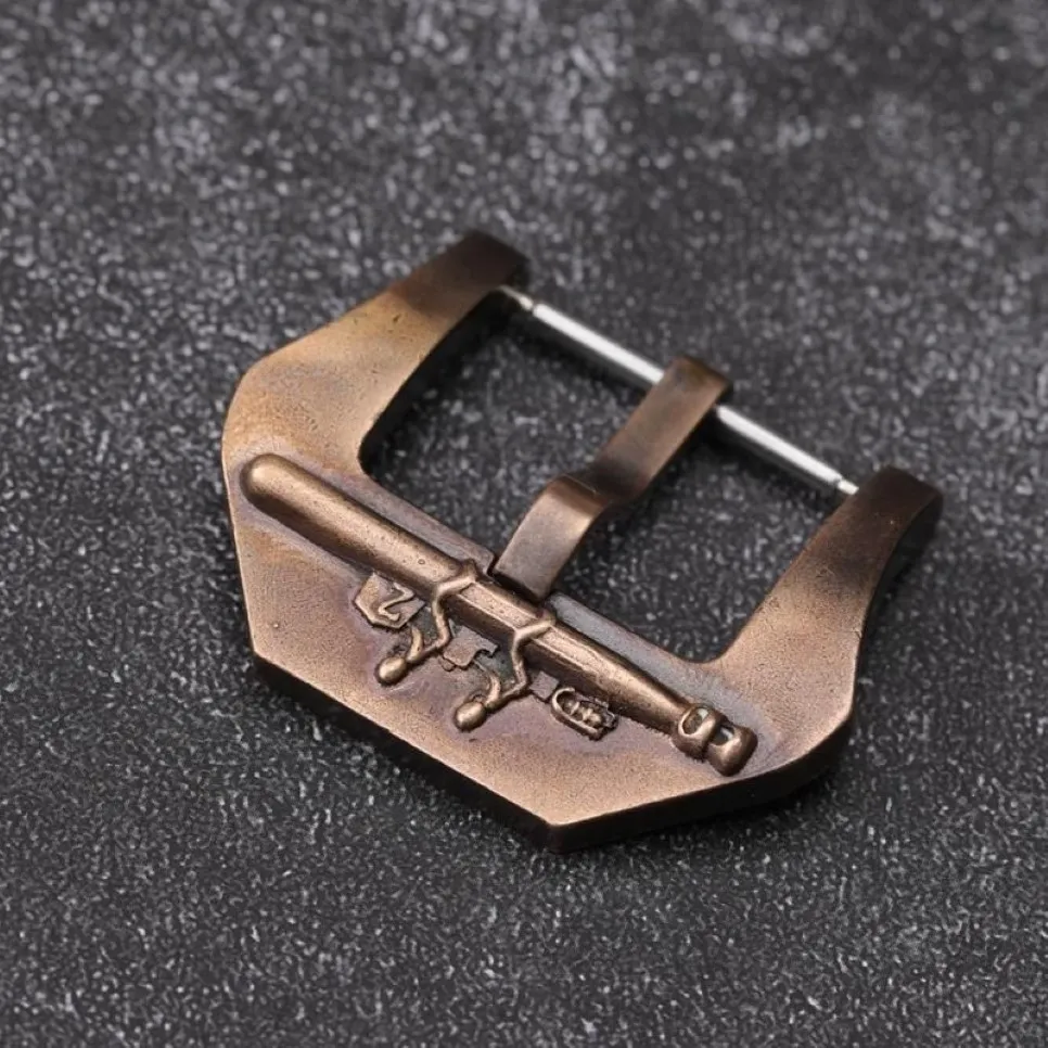 Cinturini per orologi Sottomarino Fibbia in bronzo Cusn8 Fibbia vintage e vecchia ossidazione Rame puro Adatto per cinturino in pelle272j