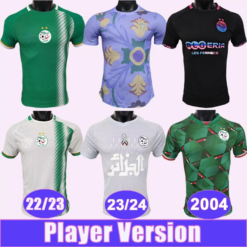 23 24 Algeria Mens Player Version Mens Soccer Jerseys MAHREZ GOUIRI ZERROUKI AIT-NOURI MANDI 22 23 BENNACER Home Away Training Wear Football Shirts