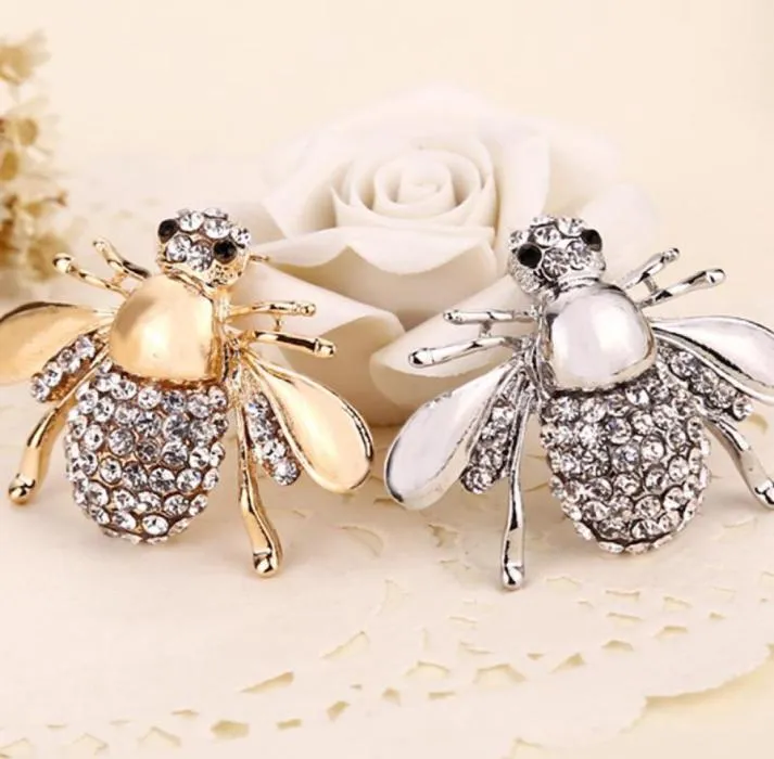 2021 New High Quailty Fashion Rhinestone Animal Brooch Jewelry Lovely Alloy Bee Brooches Pins Accessories For Women Wedding Access4054945