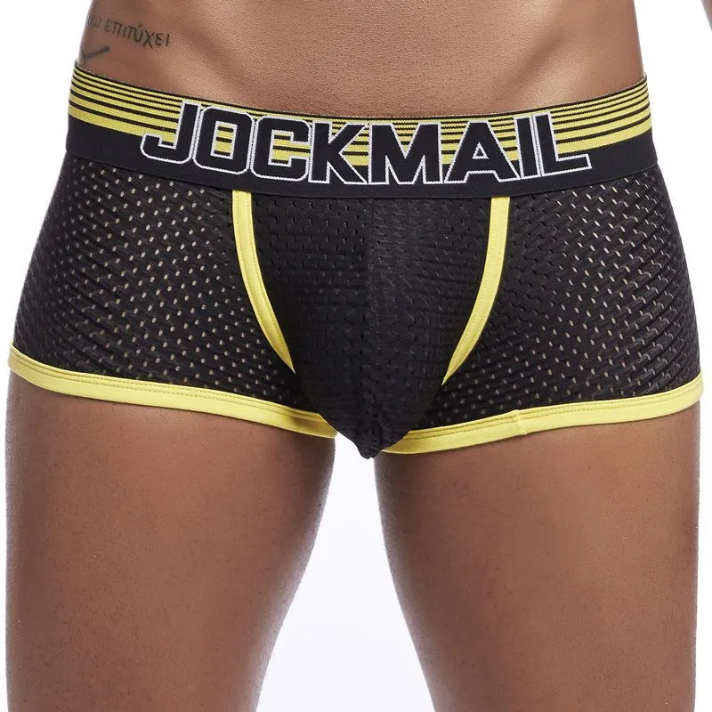 JOCKMAIL marca mens boxer biancheria intima da uomo sexy mutande mutandine pantaloncini JM443