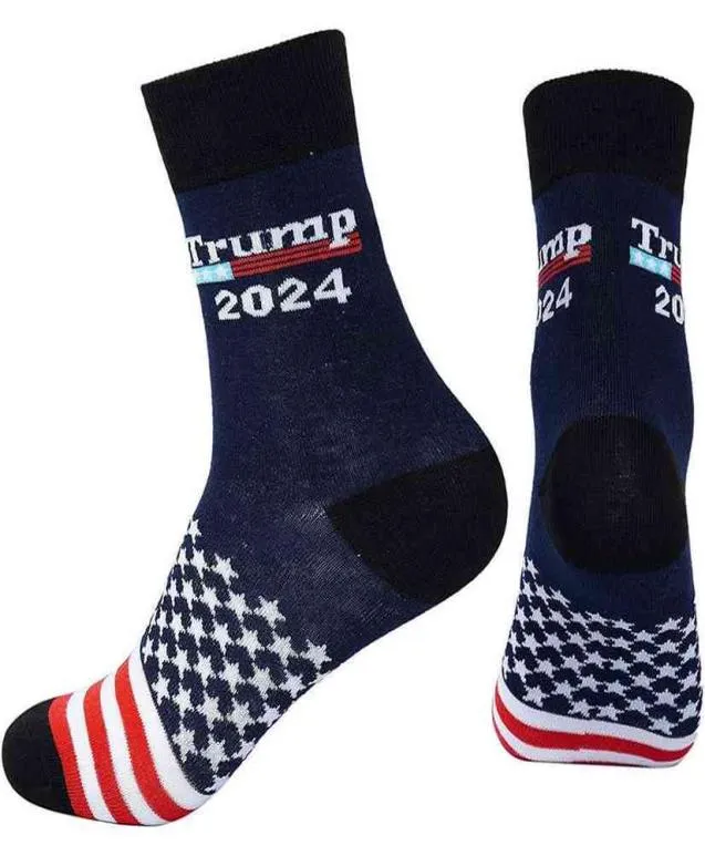 Trump 2024 chaussettes drapeau américain étoiles rayures coton bas chaussette élection présidentielle américaine Trump adolescent moyen hiphop chaussettes cadeaux G94F4572650