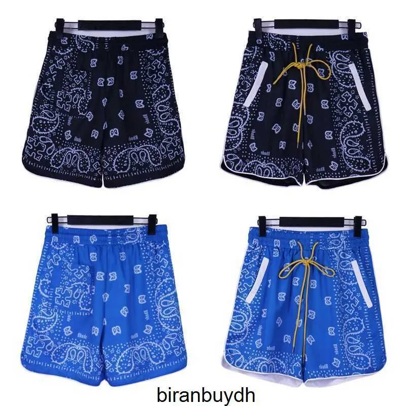 High Street Rhude Cashewbloem Nylon Shorts Heren Zomer Amerikaanse Trend Sport Casual Sneldrogende Strandbroek Ins