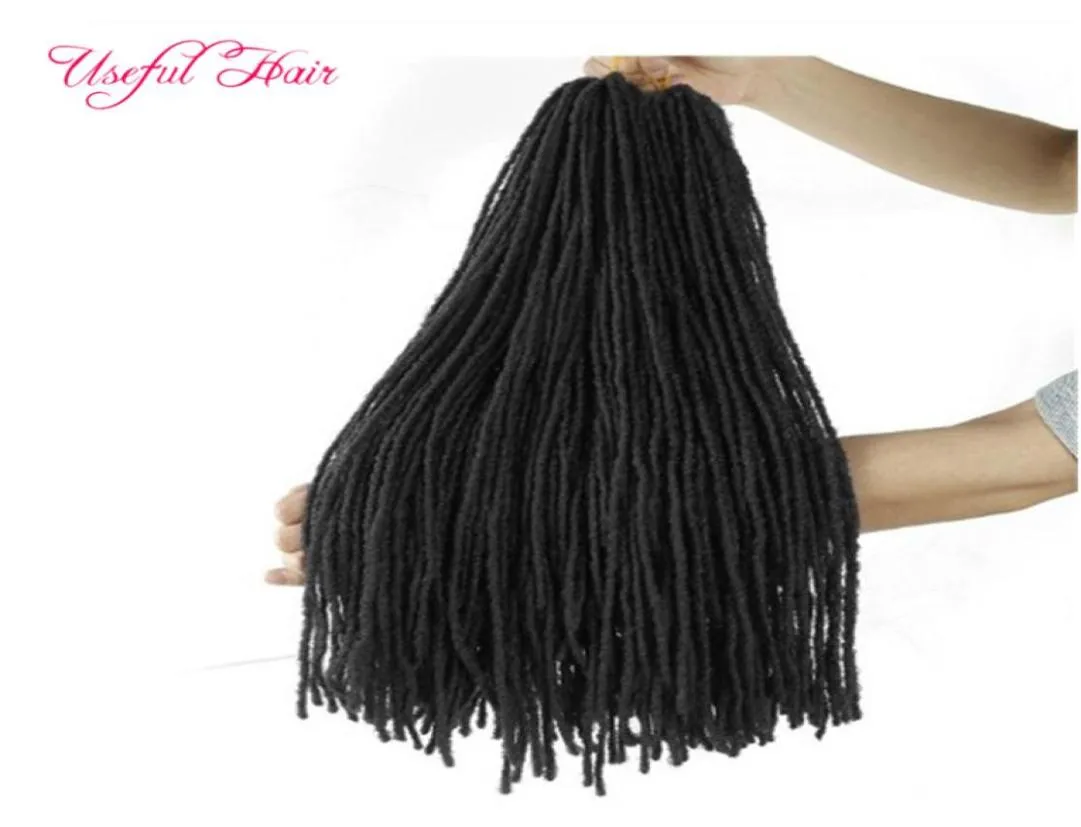 Dreadlocks door DIY haak hair extensions synthetisch haar weven ombre blond 18 inch bulk vlechten haar zuster micro locs recht f2684898