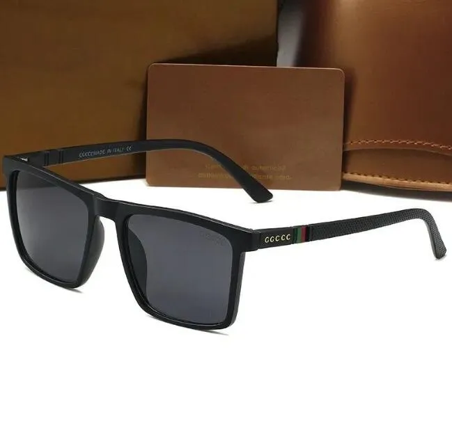 Heiße neue Luxus-Oval-Sonnenbrille für Männer, Designer-Sommerfarben, polarisierte Brillen, schwarze Vintage-übergroße Sonnenbrille von Frauen, männliche Sonnenbrille mit Box 6color 999