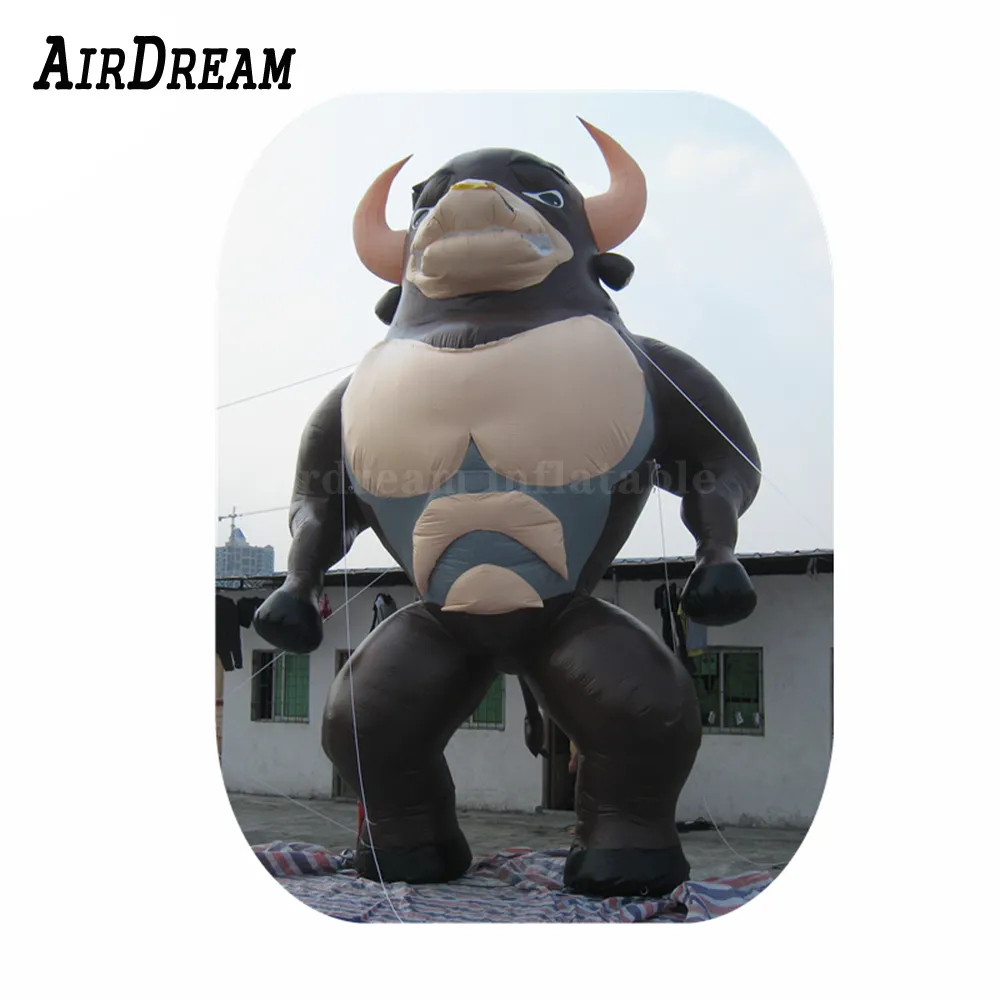 wholesale Giant outdoor advertising inflatable bull cartoon animal model balloon Popeye Buffalo