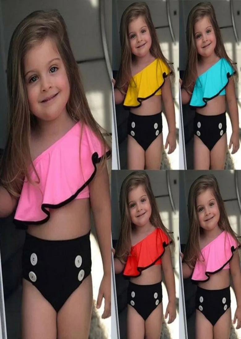 Onepieces moda niños niñas verano traje de baño traje de baño natación traje de bikini de dos piezas US8998182