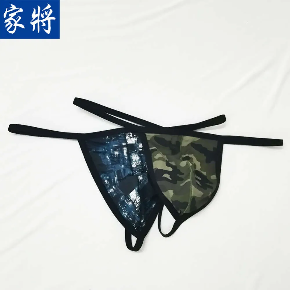 Tongbiao Bielizna Thong Camouflage Wzór T-shirt jednoczęściowy spersonalizowany i zabawny męski chłodne spodnie 1 261987