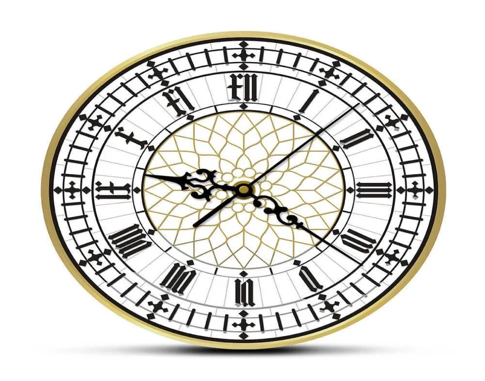 Big Ben horloge contemporaine moderne horloge murale rétro silencieuse non tic-tac montre murale anglais décor à la maison Grande-Bretagne Londres cadeau X0703705556