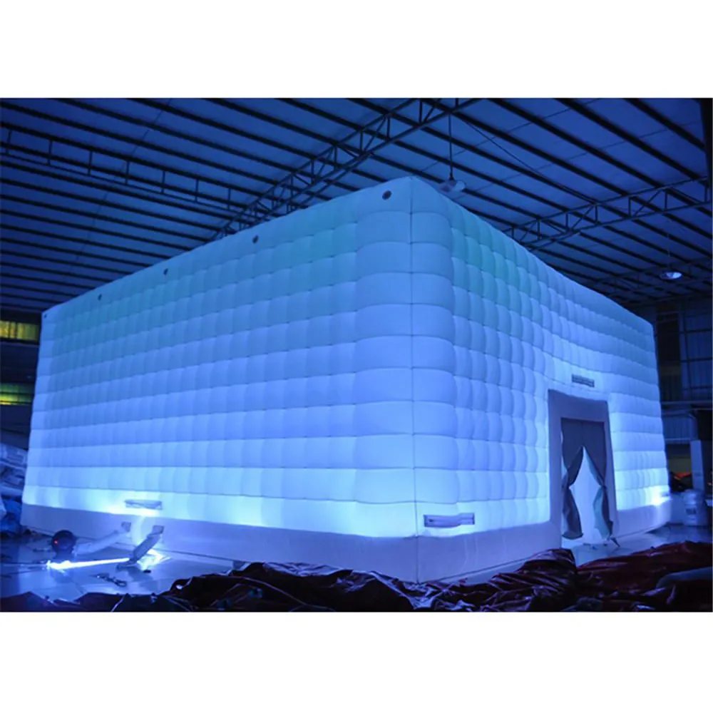 8x8x4mH (26x26x13.2ft) avec ventilateur vente en gros tente cube de promotion publicitaire, tente cubique de vacances gonflables pour location et vente