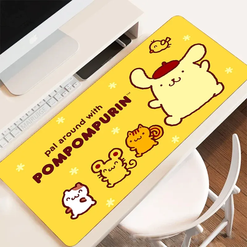 Tapis Accessoires de bureau PomPomPurins Xxl tapis de souris Gamer Pc armoire jeux bureaux d'ordinateur tapis de bureau tapis de souris Anime clavier tapis de jeu