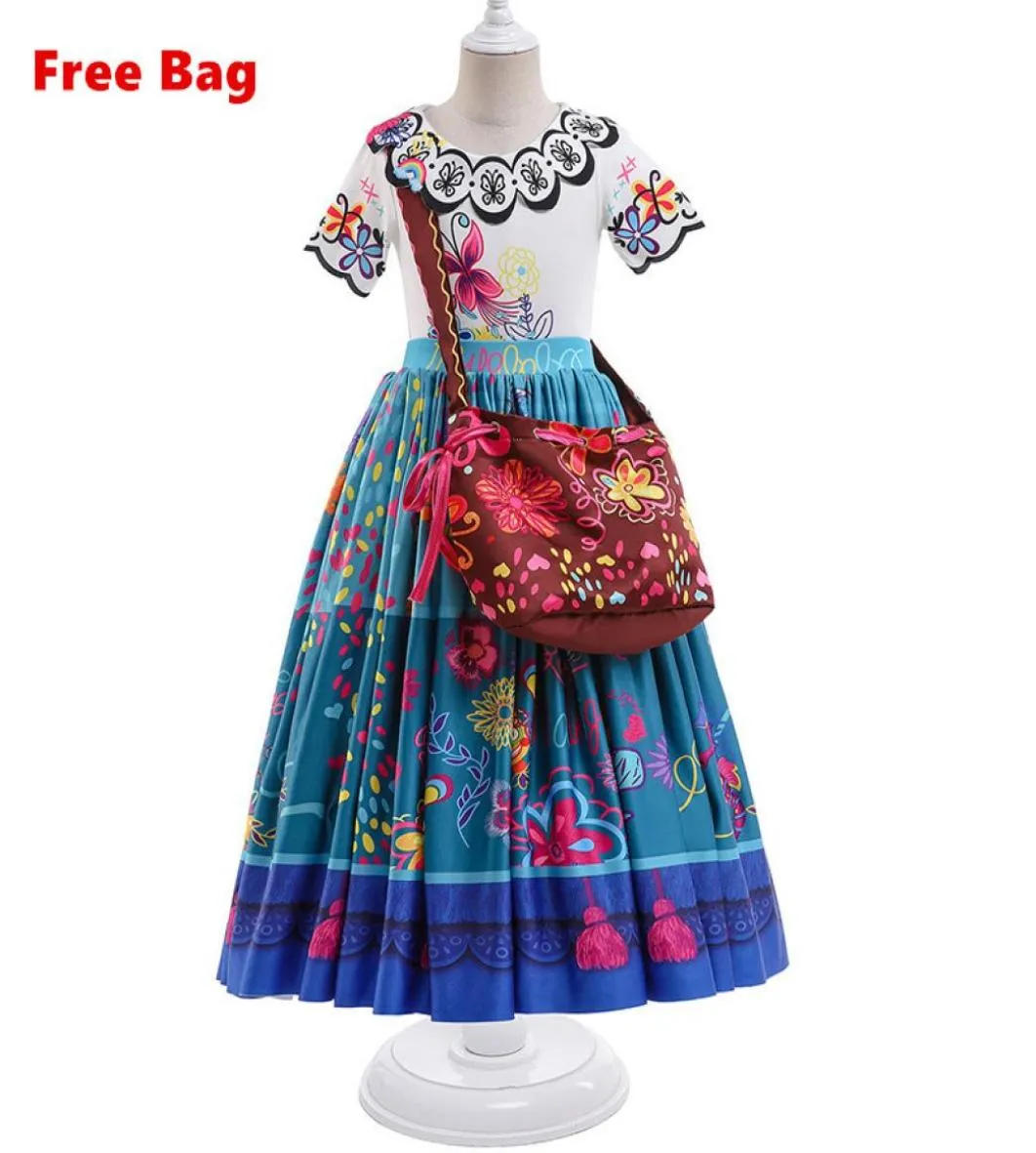 Вечернее платье Encanto для девочек, костюм принцессы, детский карнавальный костюм Мирабель на Хэллоуин, платье для маленьких девочек, рождественское платье Cainival, платье 221535470