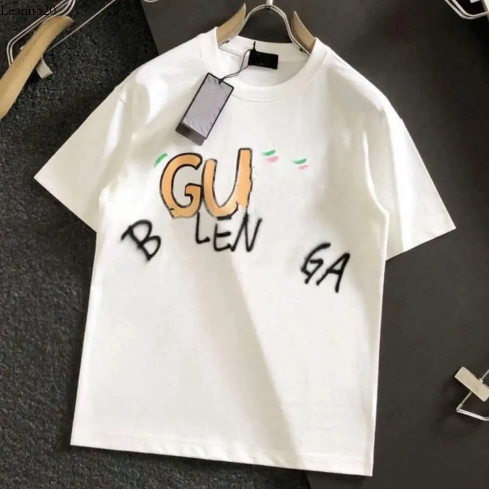 Fashion Men T Shirt Designer T Shirts Mens Womens Hip Hop Graffiti Letters Printed Tee Casual Loose High Street Big Size Round Neck Pullover Cotton