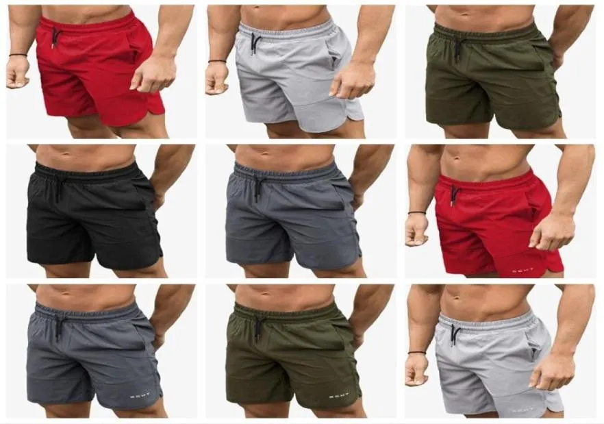 Muscle Fitness Shorts Summer Casual Sports Running Men039s Half Pants Basketball Training Solid Men Casual Quick Dry Stretch BA3354811