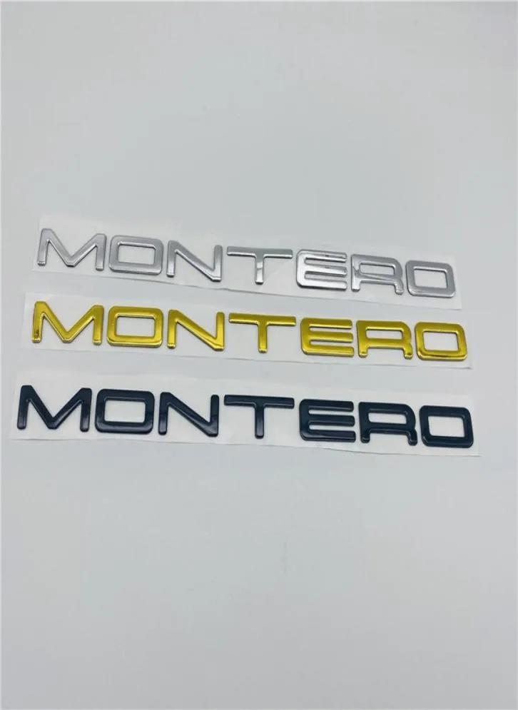 Accessoires de voiture pour Mitsubishi Montero, emblème de coffre arrière, porte latérale, garde-boue, Logo, plaque signalétique, décalcomanie 3320523