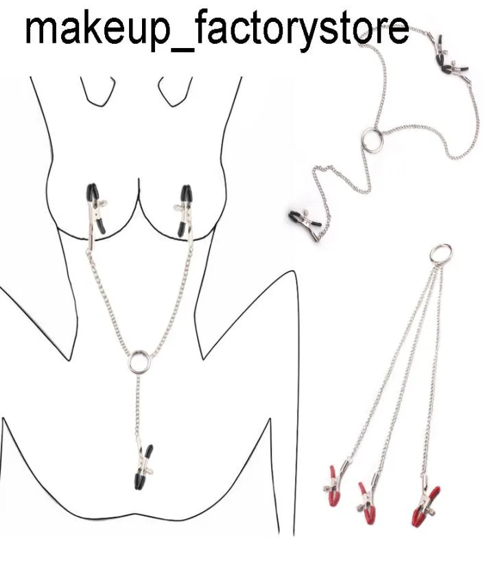 Массаж БДСМ Цепи связывания Металлические зажимы для сосков Зажимы для сосков Игры для взрослых Флирт Зажимы для сосков Секс-игрушки для женщин Пары Секс Pro2525195