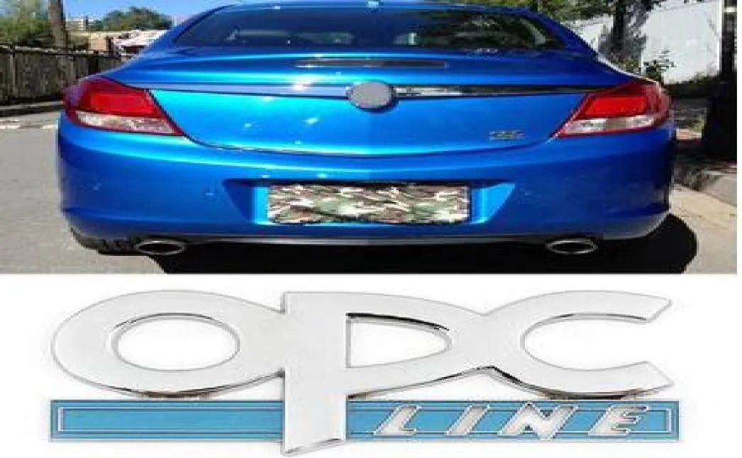 3D Metal OPC Line Emblem Car Side Fender Tail Styling Styling Typge Fit for Opel EEA2599352323