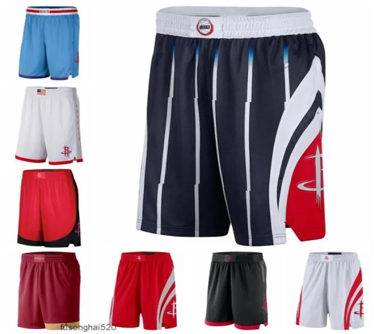 Houston039039Rockets039039Men 202122 City Swingman Pants Edition Short de basket-ball Performance Noir9064855