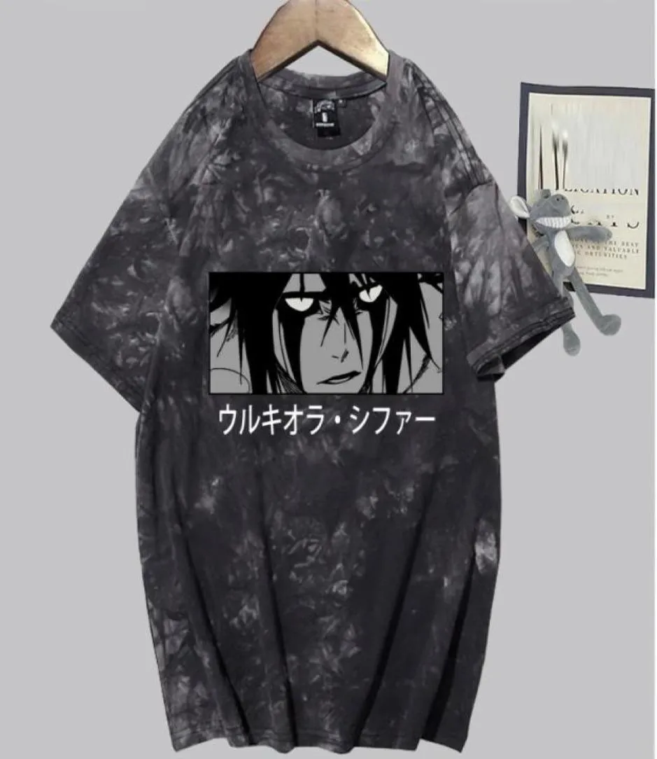 Men039s tshirts japońskie anime wybielacz Ichigo Mężczyźni kawaii kreskówka Harajuku streetwear manga Zaraki kenpachi Thirt Male7524215