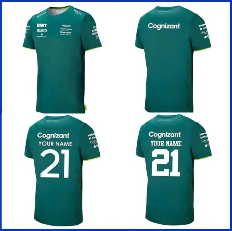 Aston Martin Cognizant F1 2021 Official Team TShirt New Summer FIMartin Team Men039s Sports Racing Suit ShortSleeved Moisture9705829