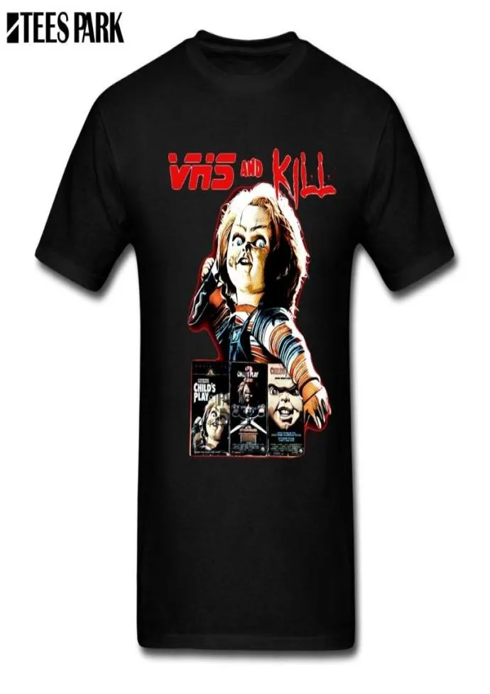 Casual VHS et Kill Chucky T-shirts drôles homme coton à manches courtes vêtements nouvelle couleur Men039s jeunesse t-shirt pour hommes Fashion6442615