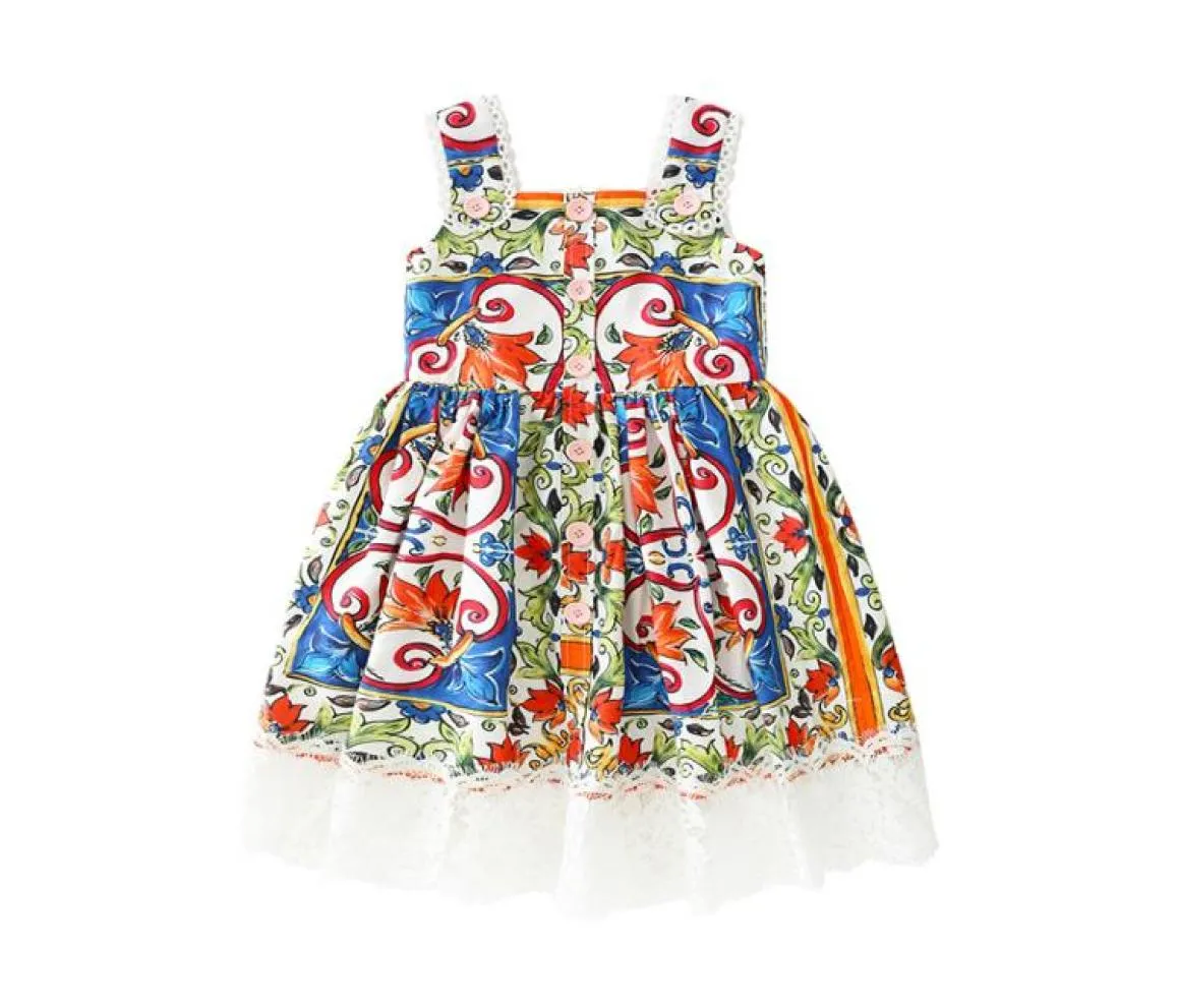 Bongawan Kids Summer Dresses for Girls 2018 Fashion Girls Clothing Bohemian Beach Dress for Girl Costumes For Party and Wedding Y19024957