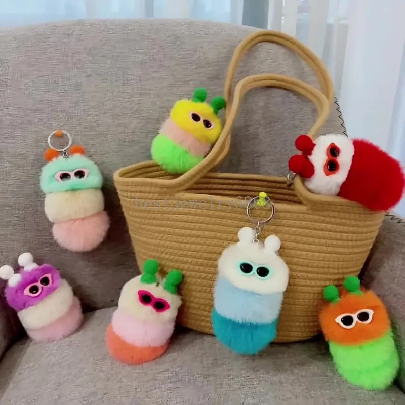 Key Rings Plush Plush Cartoon Doll Keyring Zinc Alloy Metal Animal Shape Bag Pendant ...