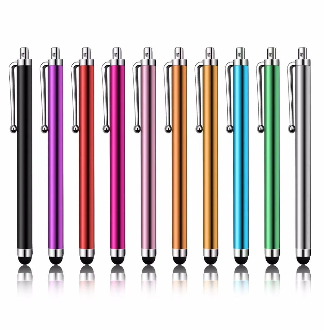 High Quality Long Capacitive Screen Metal Stylus Touch Pen With Clip For Iphone IPadMini IPadIPod Touch6076483