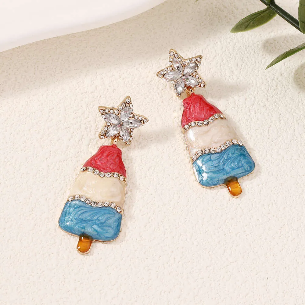 Ice Cream, Colorful Trend, Fashionable Temperament, Versatile, Light Earrings