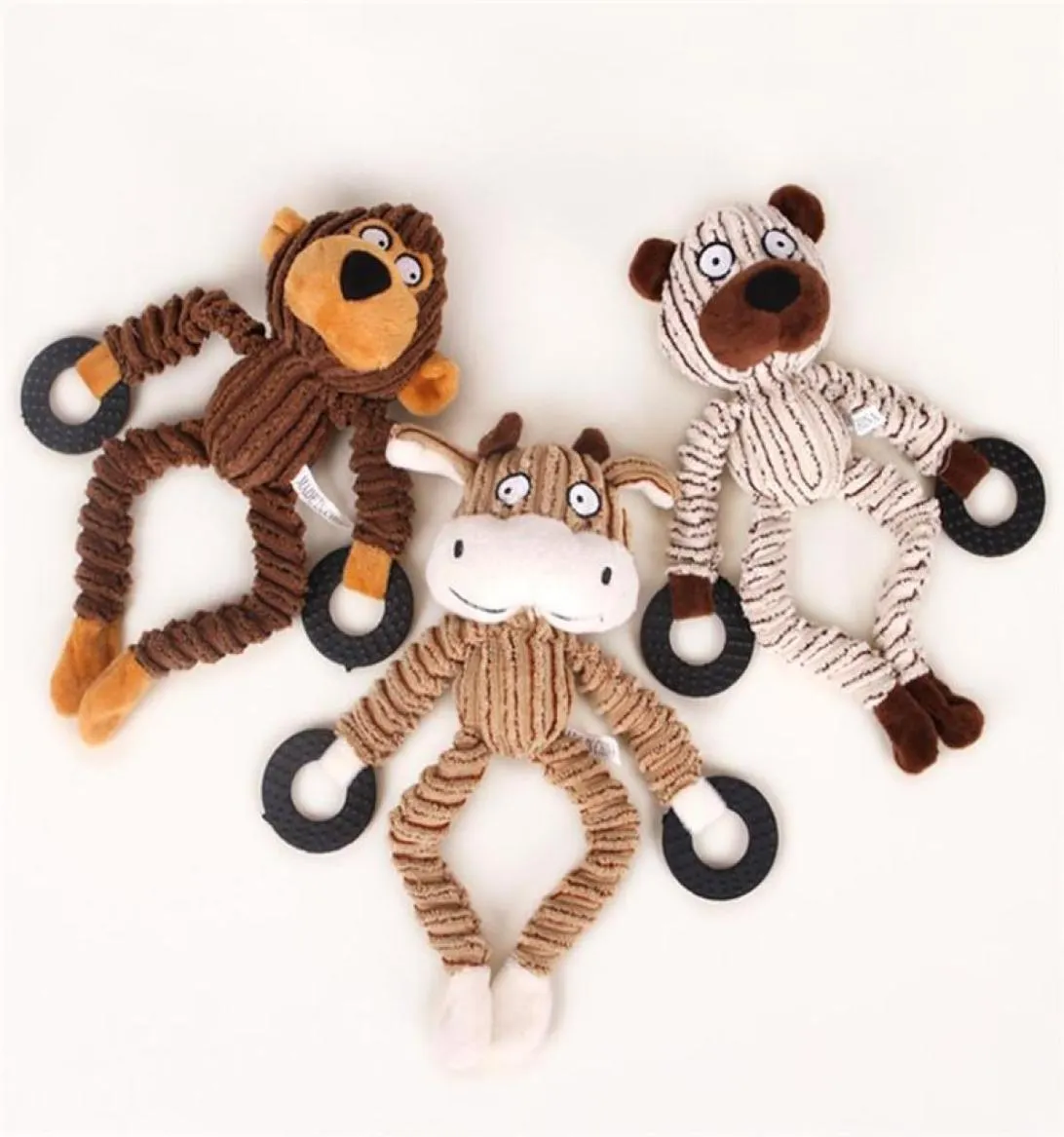 Jouet à mâcher pour chien, puzzle résistant aux morsures, chiot en peluche, animal de compagnie faisant du bruit, nettoyage des dents, succion, odeur, animal mouton, singe, vache du5824089