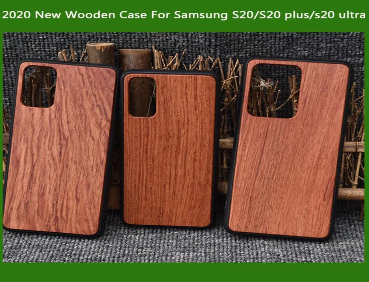 Custodia per telefono in legno di fabbrica bassa per Samsung Galaxy s20s20 ultras10 plusnote10 Accessori Disegni personalizzati Retro in bambù 9856406