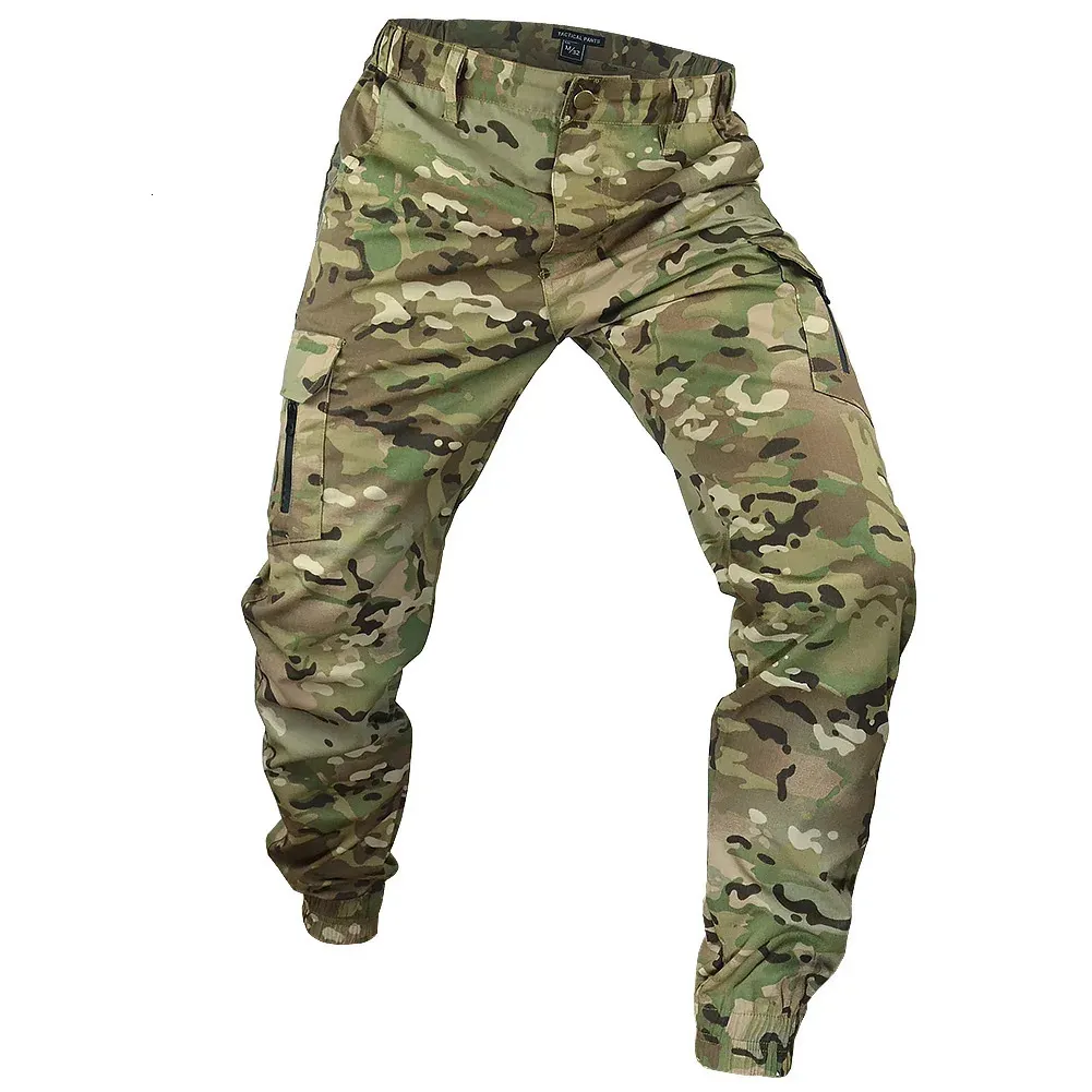Mege tactique Camouflage Joggers extérieur Ripstop Cargo pantalon vêtements de travail randonnée chasse Combat pantalon hommes Streetwear 240301