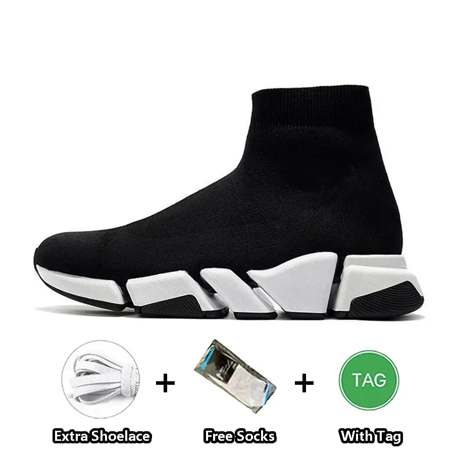 Designerskie buty swobodne trener mody Platforma Skarpetka Mężczyźni Mężczyźni Triple Socks Bots Black White Graffiti Vintage Marka Luksusowe trenerzy Speed ​​Sneakers Size36-45