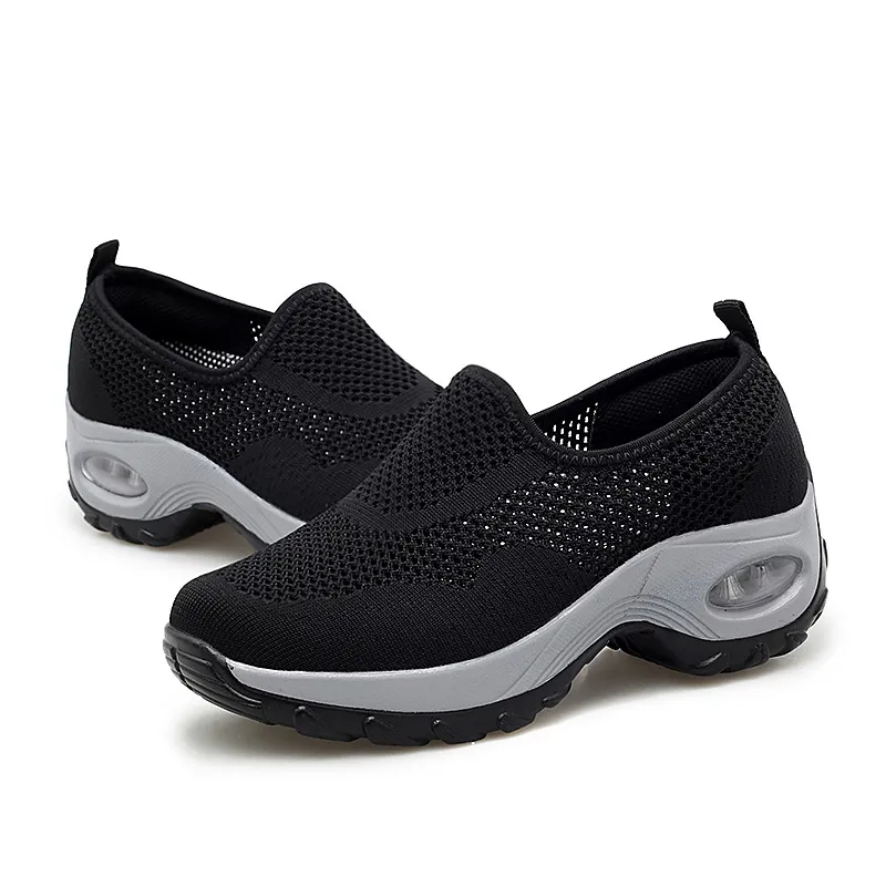 Hommes chaussures de course maille sneaker respirant extérieur classique noir blanc doux jogging marche tennis chaussure calzado GAI 0052