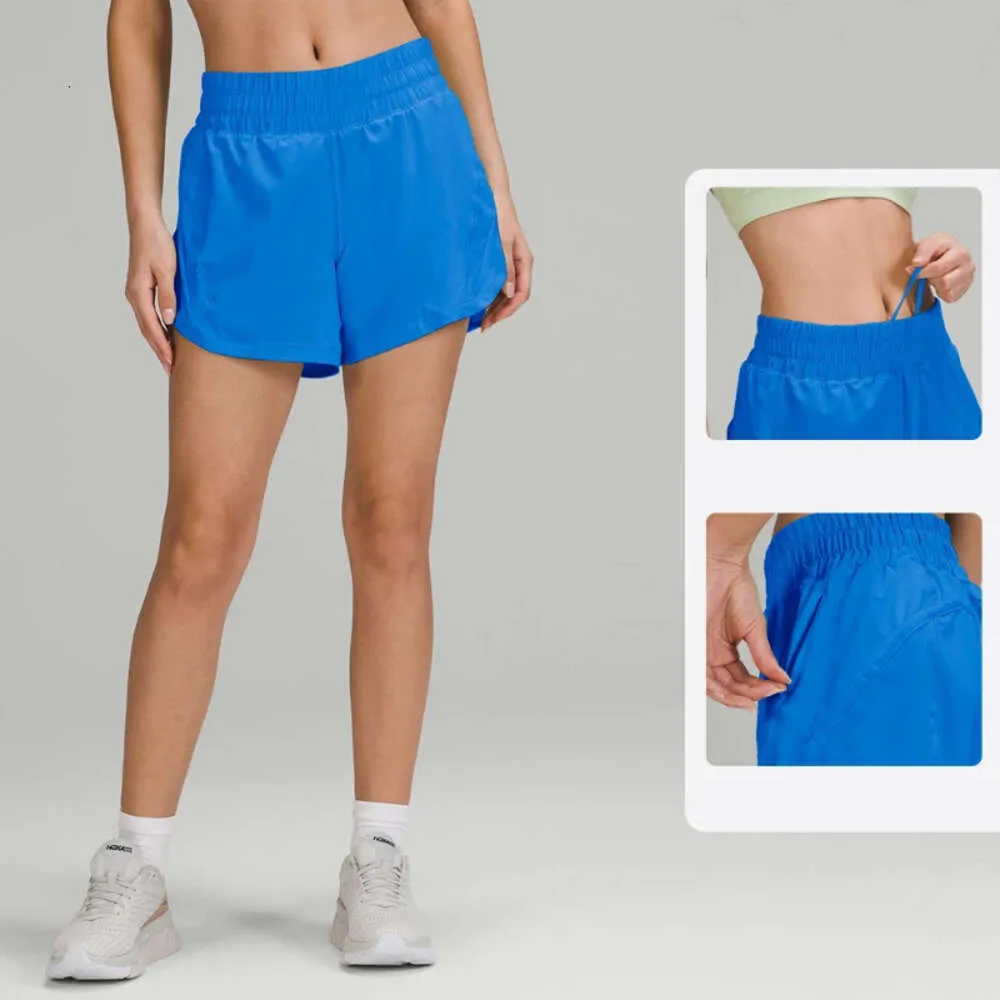 Женская одежда Lu Align, новые шорты для йоги с боковым карманом на молнии для бега, спортивные тренировочные шорты Jogger Gry Lu-08 2024