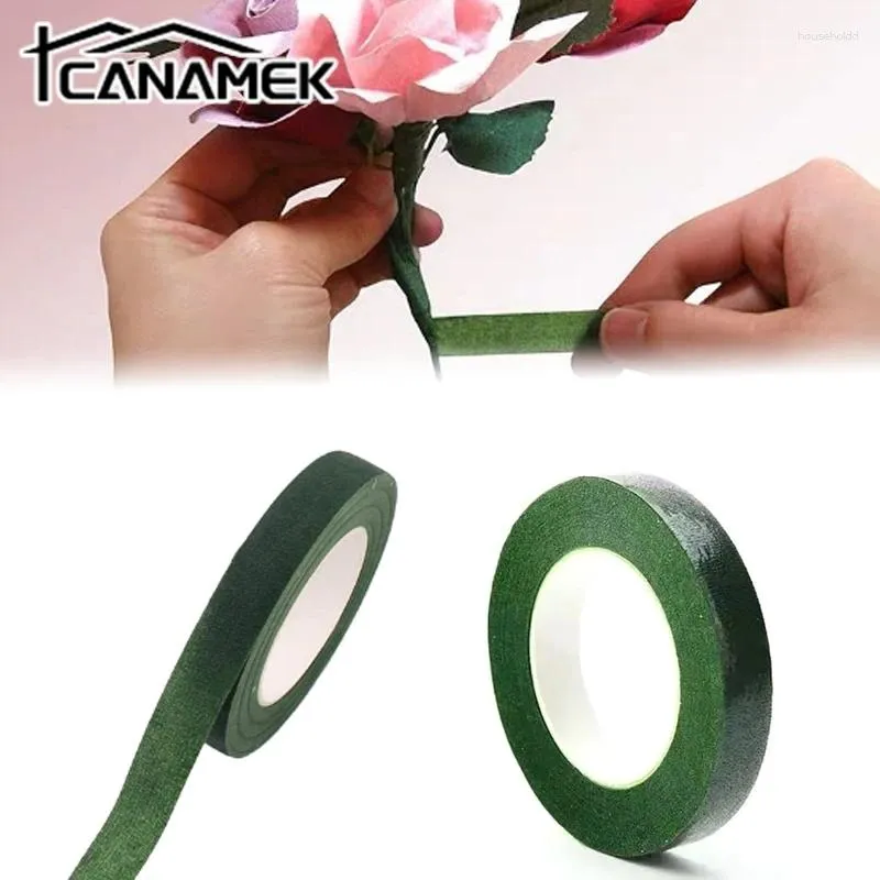 Dekorativa blommor Florikulturband Självhäftande bukett Floral Stam Paper Tapes Stamen Wrapping Florist DIY Flower Wedding Supplies