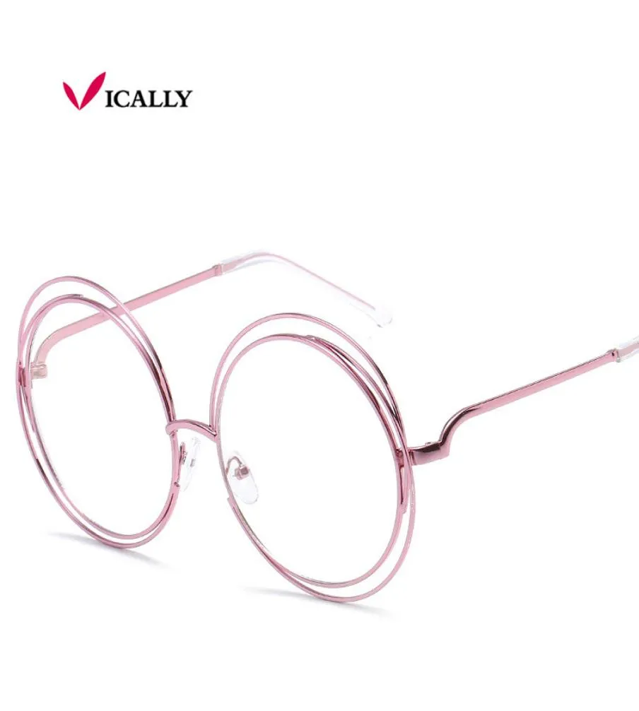 Lunettes surdimensionnées monture rétro Vintage lentille claire lunettes optiques grandes lunettes rondes Oculos de grau femininos3164577