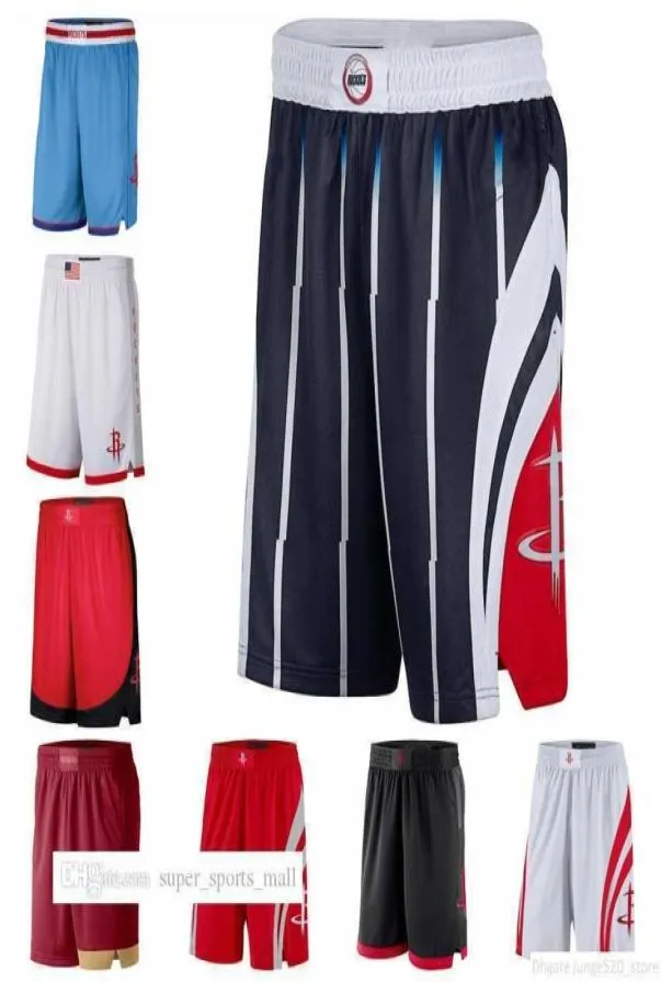 Stampato Houston039039Rockets039039Uomo 2022 City Swingman Pants Edition Pantaloncini da basket Performance Nero7513268