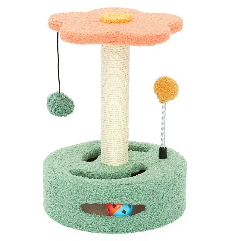 Scratchers Cat Climbing Frame Small Sisal Teasing Cat Toys Cat Scratching Board Claw Grinding Cat Toys Turntable Type