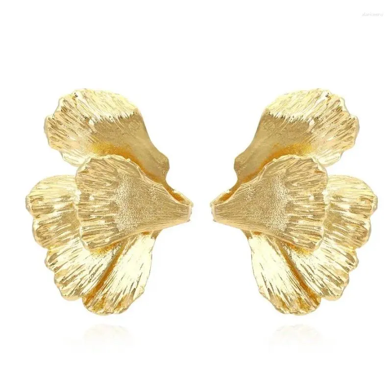 Boucles d'oreilles pendantes Vintage feuille d'or pour femmes, bijoux 2024