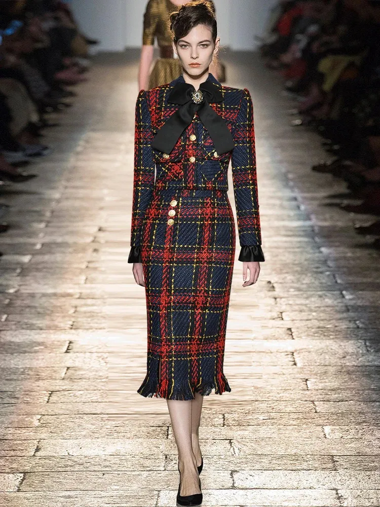 chinese dress ladies Dominique Tweed Dress and Coat Set main image 1
