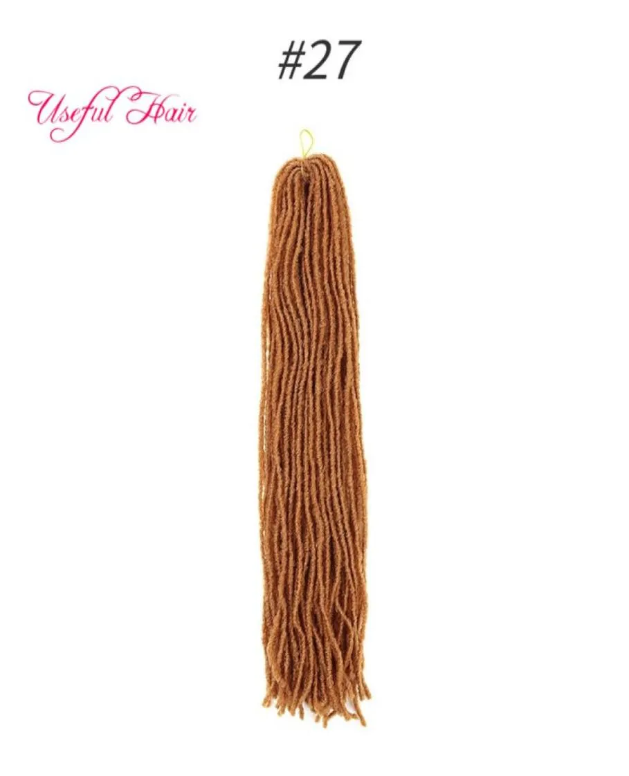 Dreadlocks DIY Extensions de cheveux au crochet tissage de cheveux synthétiques ombre blonde 18 pouces cheveux tressés Sister Micro Locks droite 27strand4812114