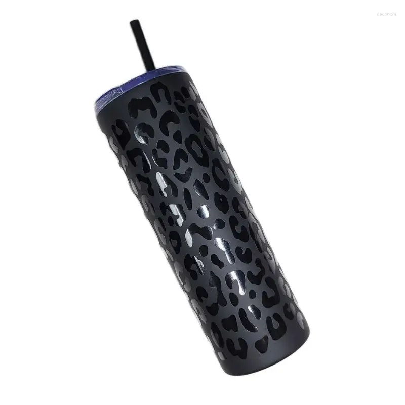 Cosmetic Bags Retail 20oz White And Black Leopard Leak Proof Stainless Steel Double Wall Tumbler With Lid DOM1131175 For Ice Drinking