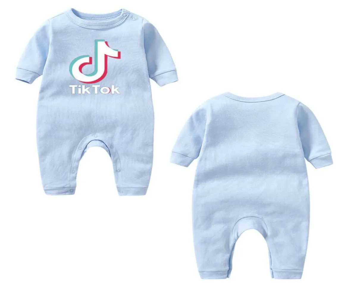 Tik Tok Baby-Neugeborenen-Strampler, atmungsaktiv und bequem, langärmeliger Overall für Jungen und Mädchen, modisches kurzes Video, Kinder039s, Kleidung3517149