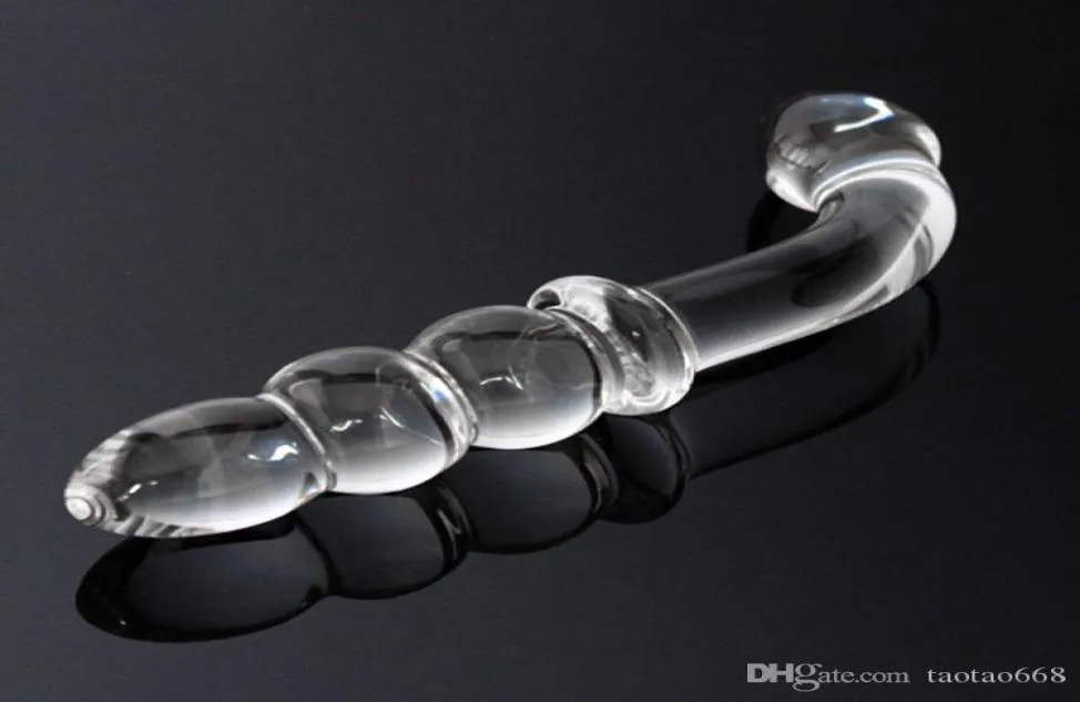 Pyrex Glass Dildo FAKE PENIS CRYSAL ANAL BIEDS BUTTプラグ前立腺マッサージ剤GSPOT女性男性用セックスおもちゃZ1785758562