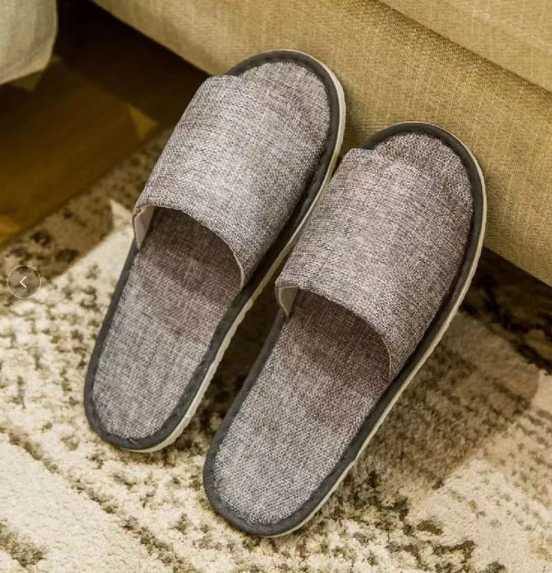 Cotton New Linen Non-slip Disposable 2023 Guest Hospitality Home Hotel Slippers 465 43