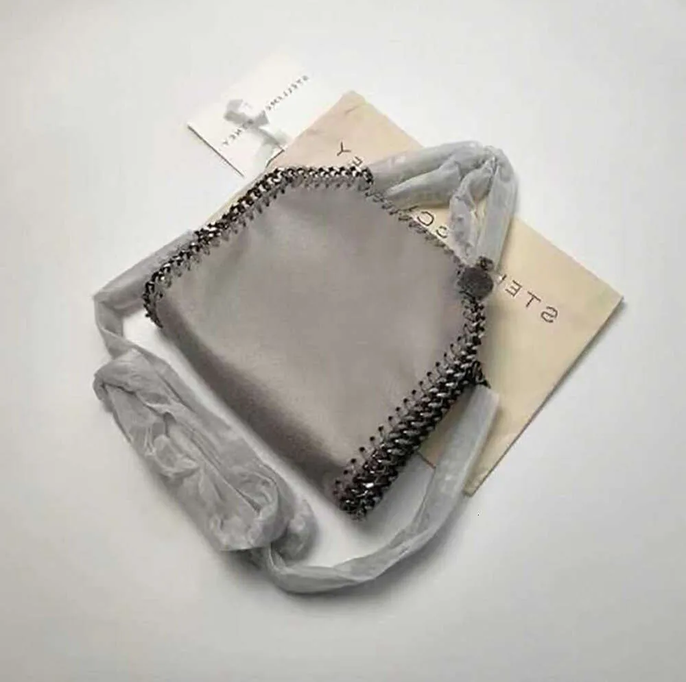 Designer Stella Mccartney Falabella Mini Tote Bag Luxury Woman Metallic Sliver Black Tiny Shopping Women Handbag Leather Crossbody Shoulder Bags Walle VSR3F