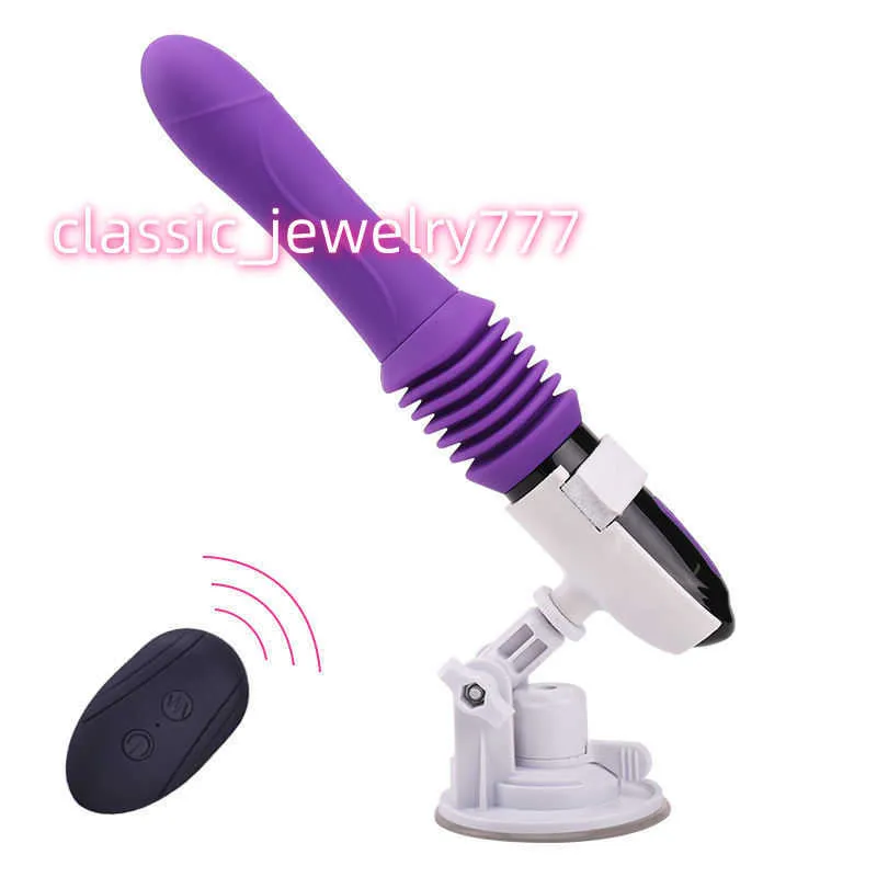 Avec ventouse entièrement automatique télescopique télécommande Machine sexuelle dispositif de Masturbation féminine télescopique sexe bâton Tur