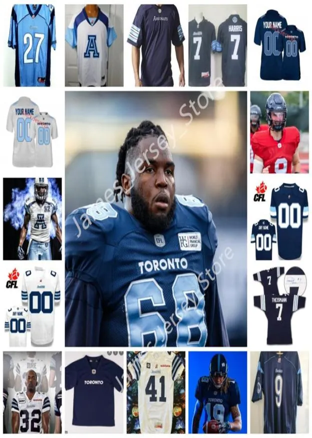 7 Trevor Harris Jerseys 15 Ricky Ray Jersey Personalizado CFL Toronto Argonauts Jersey 4 McLeod BethelThompson 13 Cole McDonald 6 Chad K3579120