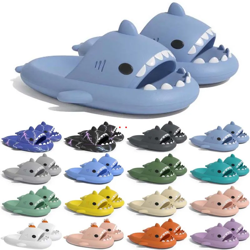 Spedizione gratuita Designer squalo diapositive sandali pantofola per uomo donna sandali scivolo pantoufle muli pantofole da uomo scarpe da ginnastica infradito sandali color15